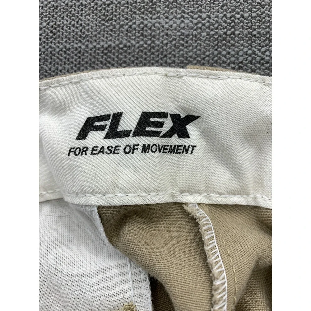 Dickies 874‎ Flex Original Fit Pants Mens 34x32 Beige Cotton Flat Front Workwear